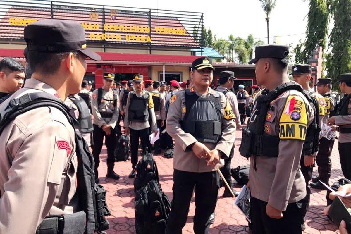 Polres Barito Utara apel kesiapan pengamanan TPS jelang Pemilu 2024