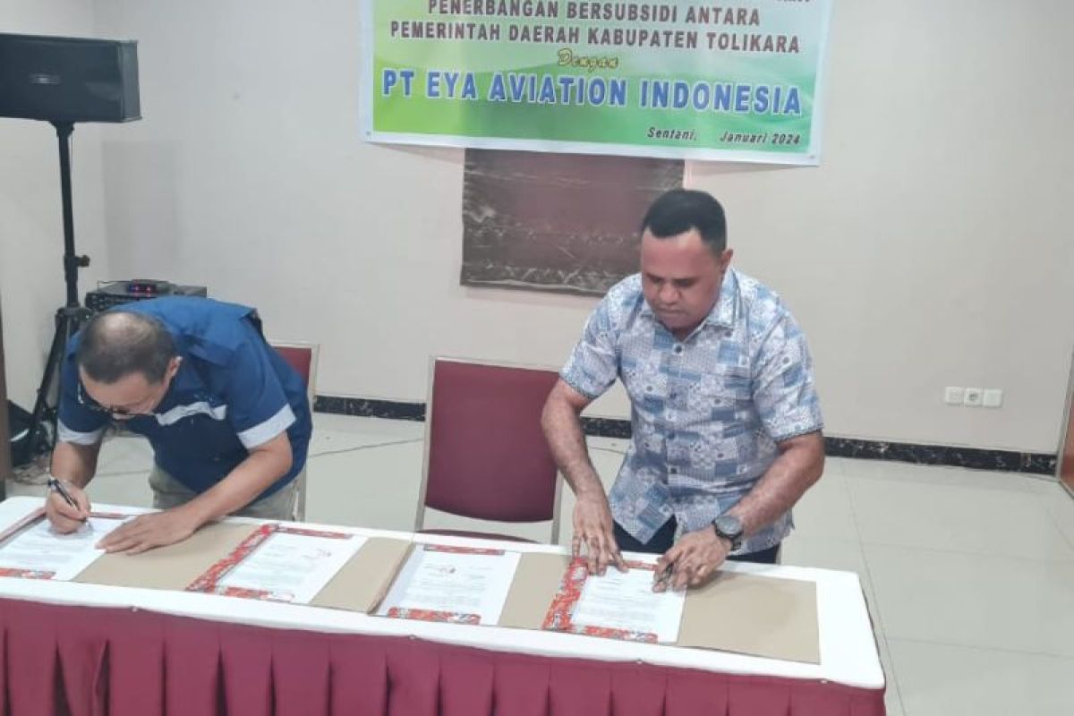Pemkab Tolikara-PT Eya Avitaion Indonesia kerja sama transportasi bersubsidi