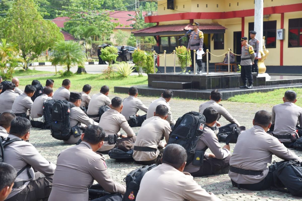 Polres Morowali Utara kerahkan sebanyak 1.337 personel amankan TPS Pemilu 2024