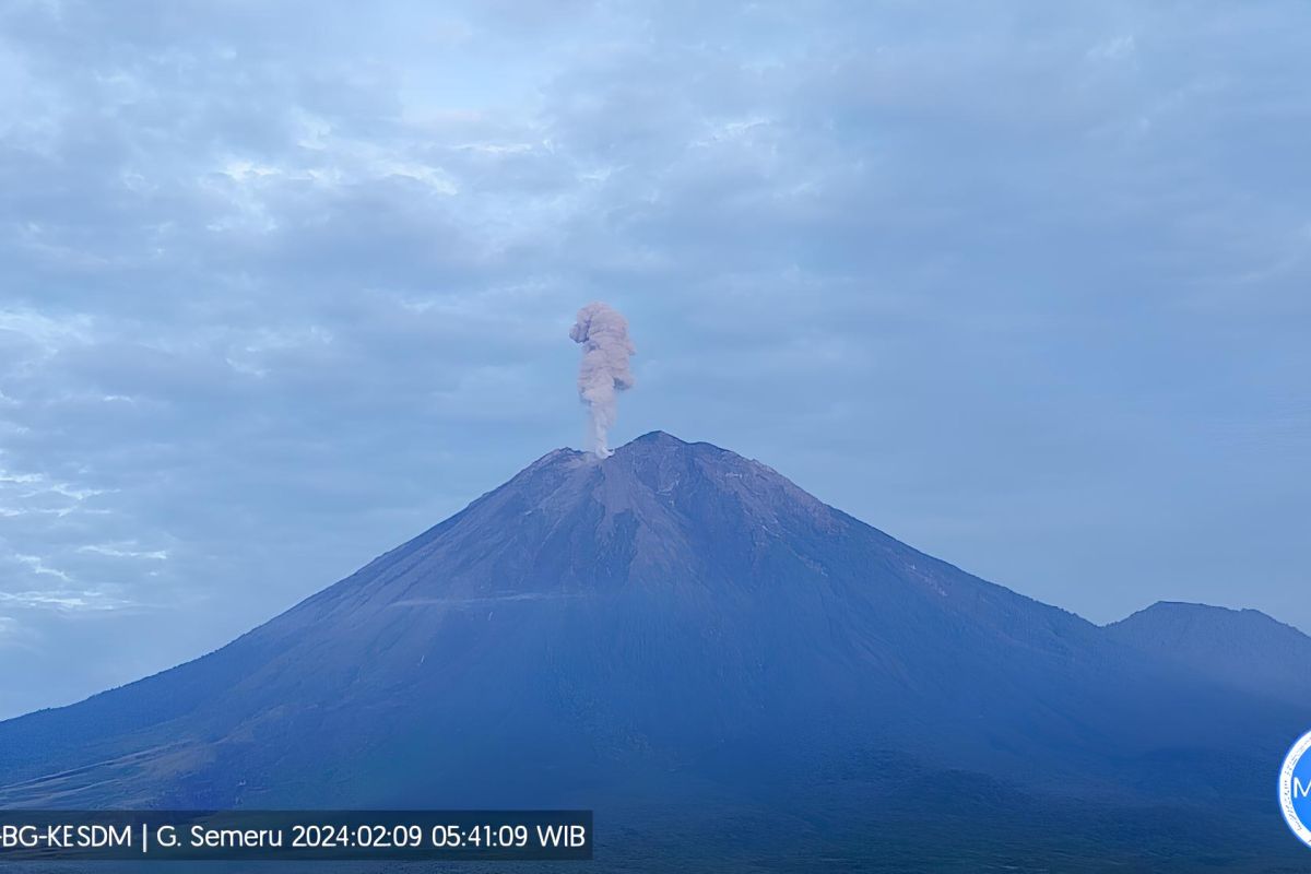 Gunung Semeru  mengalami ratusan kali aktivitas kegempaan dalam sehari