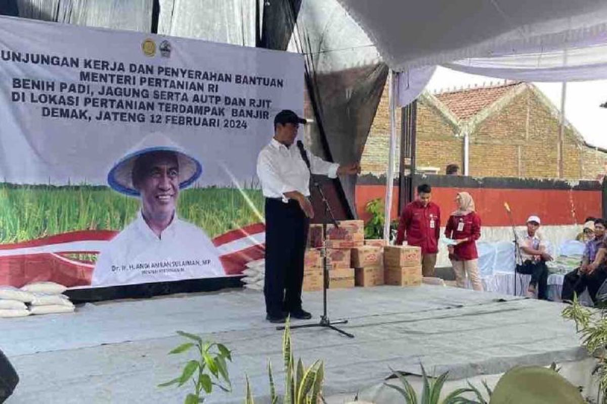 Mentan: Petani lapor jika bantuan di Jateng tak tiba sepekan