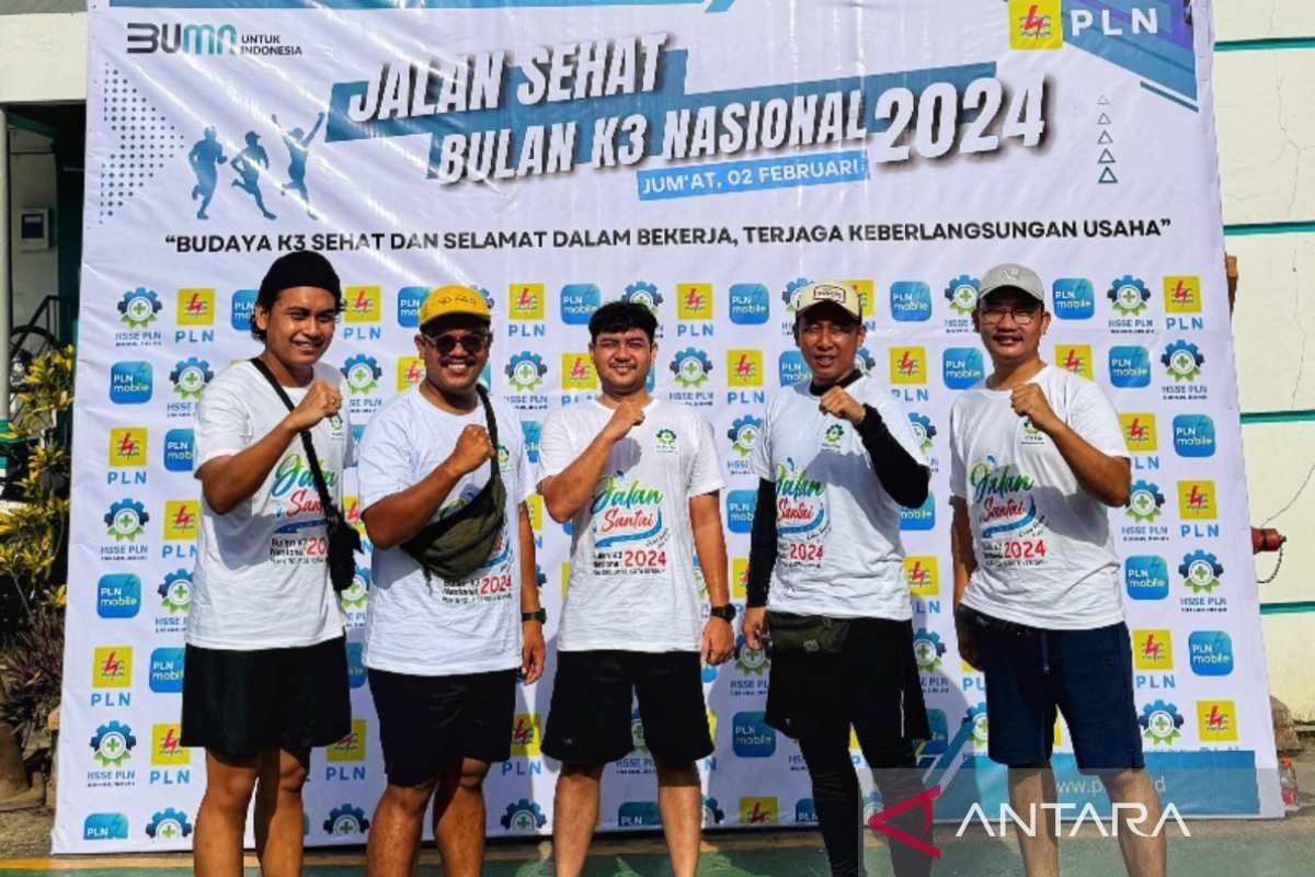 PLN Sulselrabar memperingati Bulan K3 dengan jalan santai dan sosialisasi