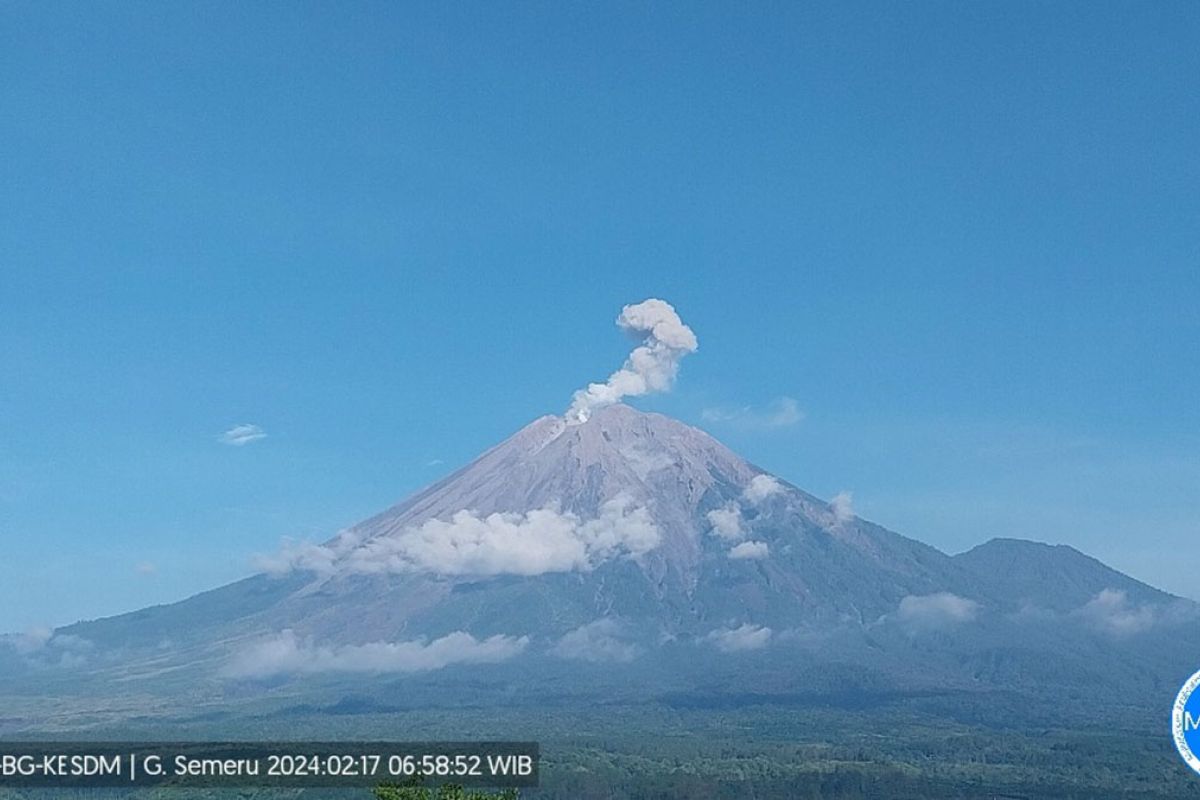 Setiap hari, Gunung Semeru erupsi