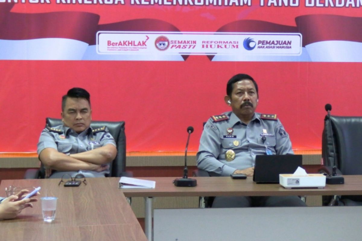 Kakanwil Kemenkumham Sumbar ikuti rapat akselerasi tugas dan fungsi BPSDM Hukum dan HAM 2024