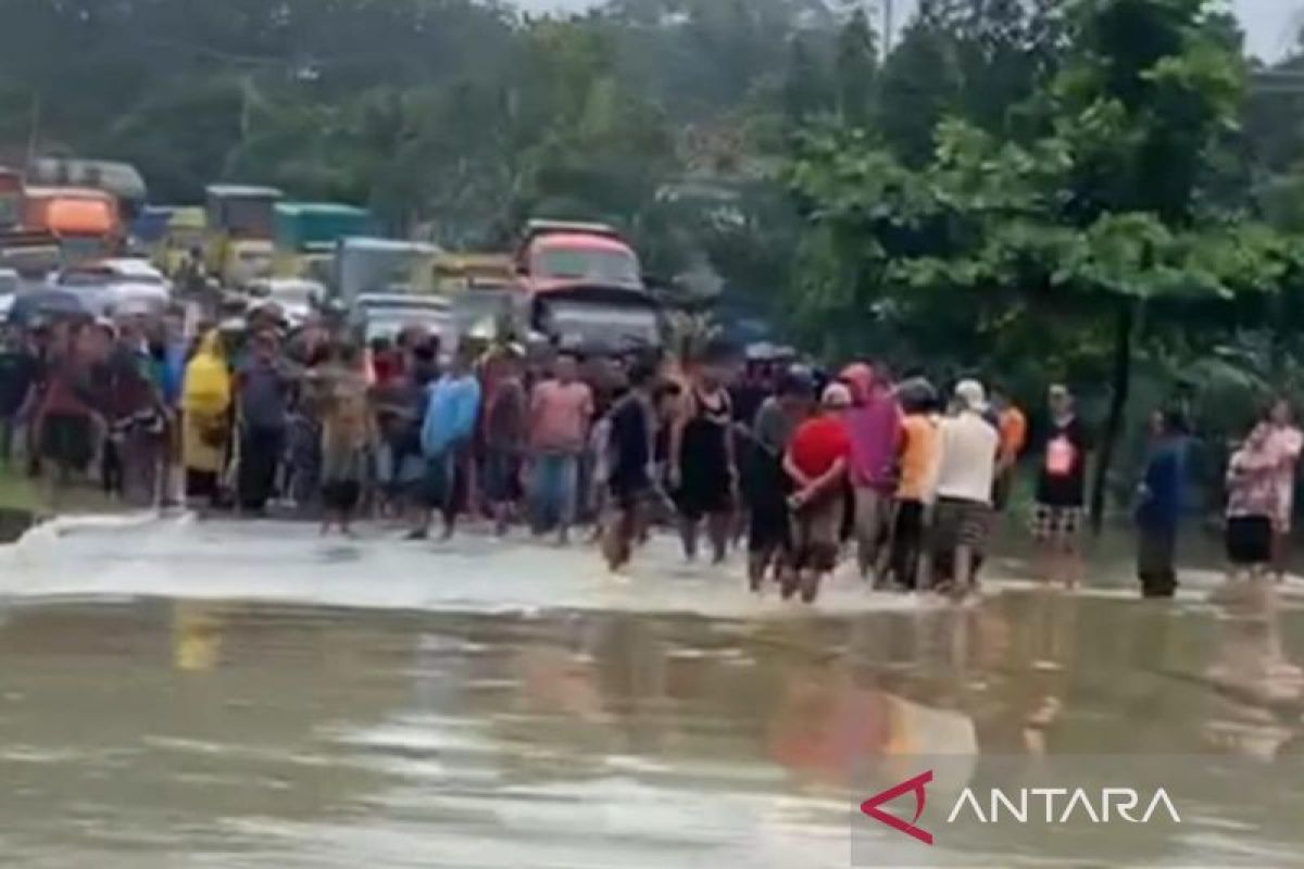 Jalan Nasional Jambi-Padang lumpuh total karena banjir