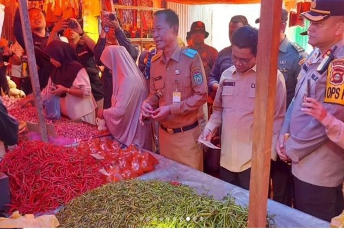 Pj Wali Kota Prabumulih cek harga pangan di pasar