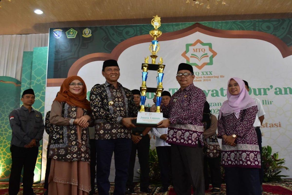 Kecamatan Lempuing Jaya juara umum MTQ XXX Kabupaten OKI