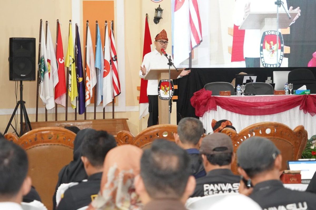 PJ Bupati dan Forkopimda Banyuasin hadiri pembukaan rapat pleno terbuka Pemilu di KPU