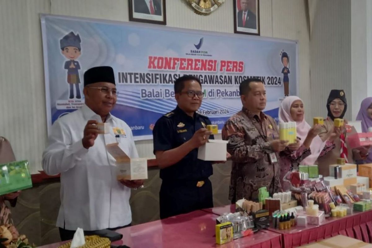 BBPOM di Pekanbaru jaring kosmetik ilegal