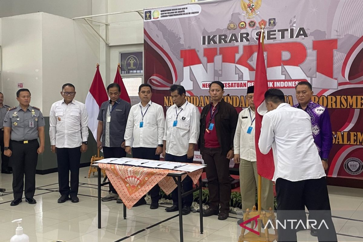 Kalapas Salemba apresiasi lima napiter bacakan ikrar setia NKRI