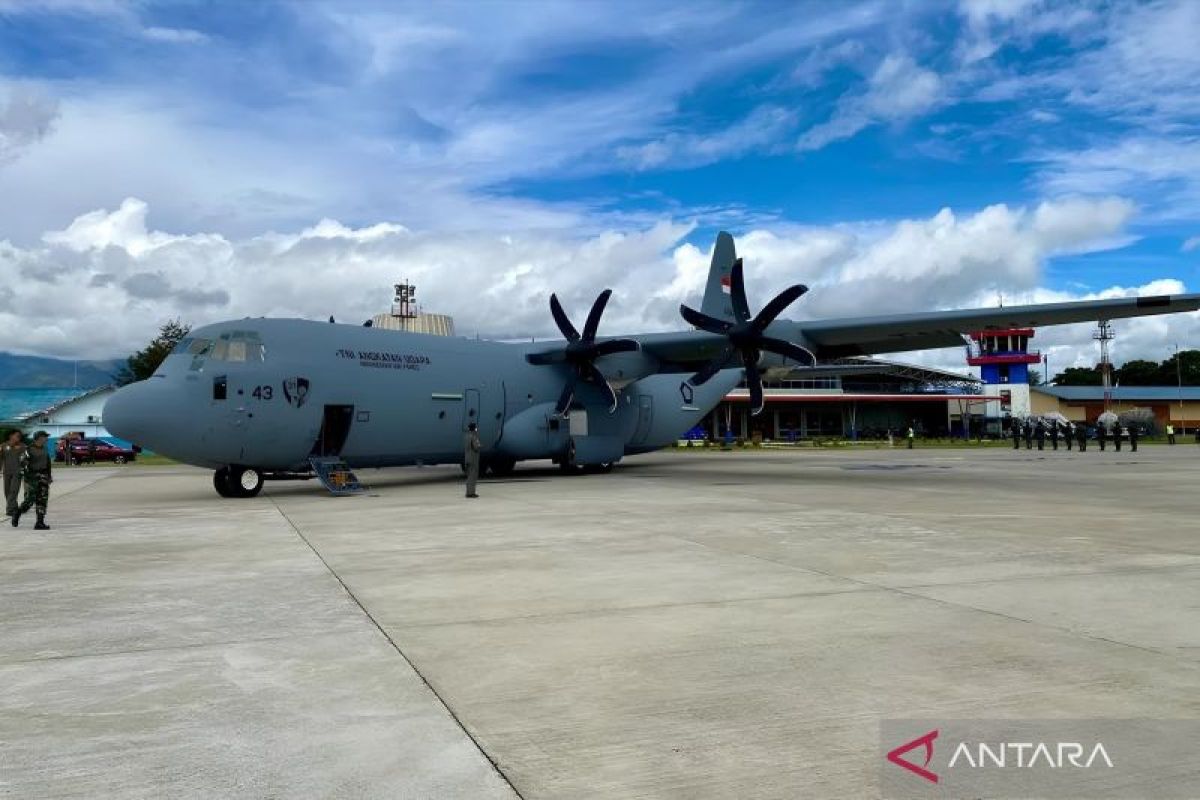 TNI AU berhasil lakukan uji pendaratan C-130J Super Hercules di Bandara Wamena