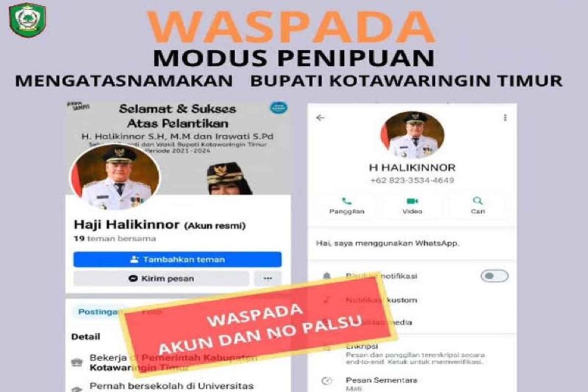 Bupati Kotim: Waspada akun palsu mengatasnamakan pejabat daerah