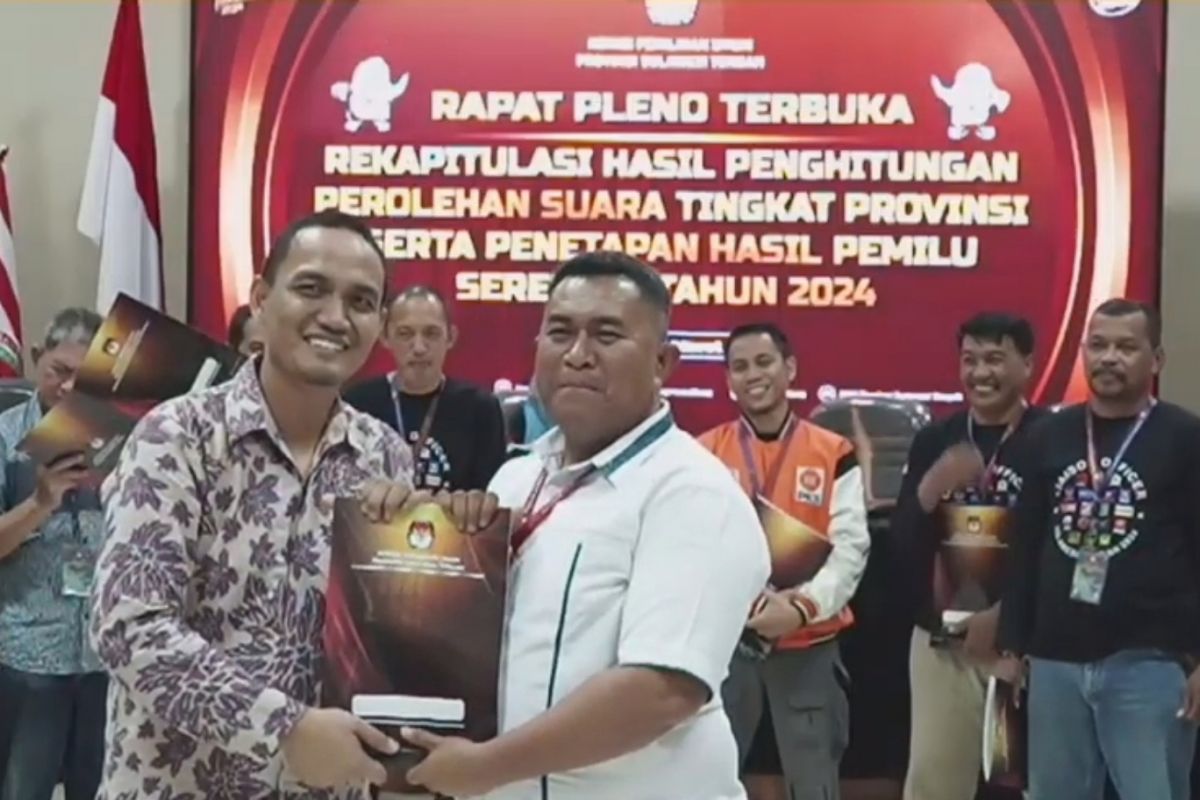 KPU sahkan rekapitulasi hasil penghitungan suara Pemilu di Sulteng