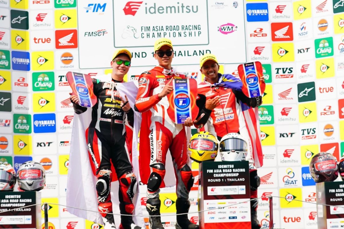 Herjun raih podium tertinggi, CBR250RR tak terbendung di ARRC Buriram