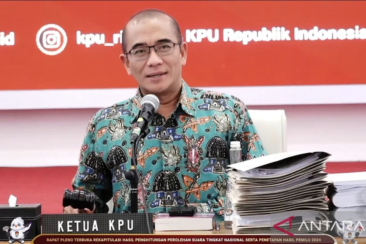 KPU RI telah sahkan rekapitulasi suara Pemilu 2024 di 34 provinsi