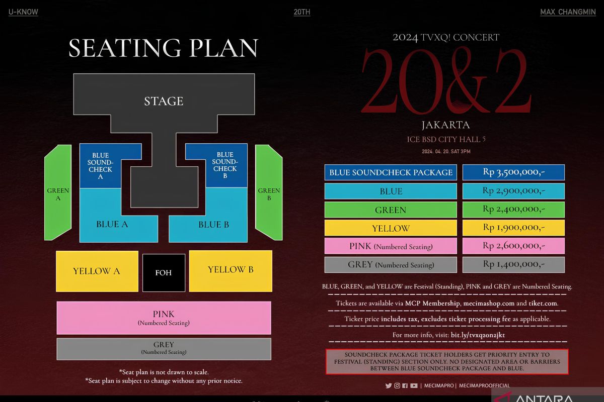 Ini harga tiket konser TVXQ 2024 Jakarta, buruan pesan