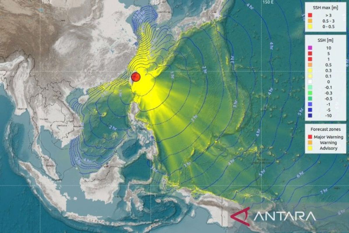 BMKG: Mw7.4 대만 지진은 인도네시아에 쓰나미 영향을 미치지 않았습니다.