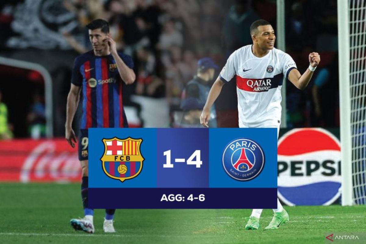 Comback sadis PSG bantai 10 pemain Barcelona 4-1