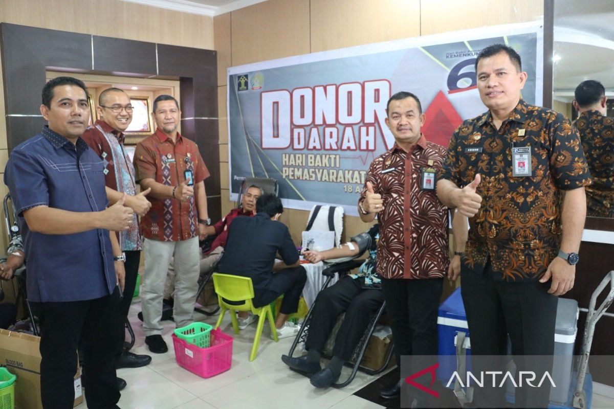 Sambut Hari Bakti Pemasyarakatan, Kanwil Kemenkumham Riau gelar donor darah