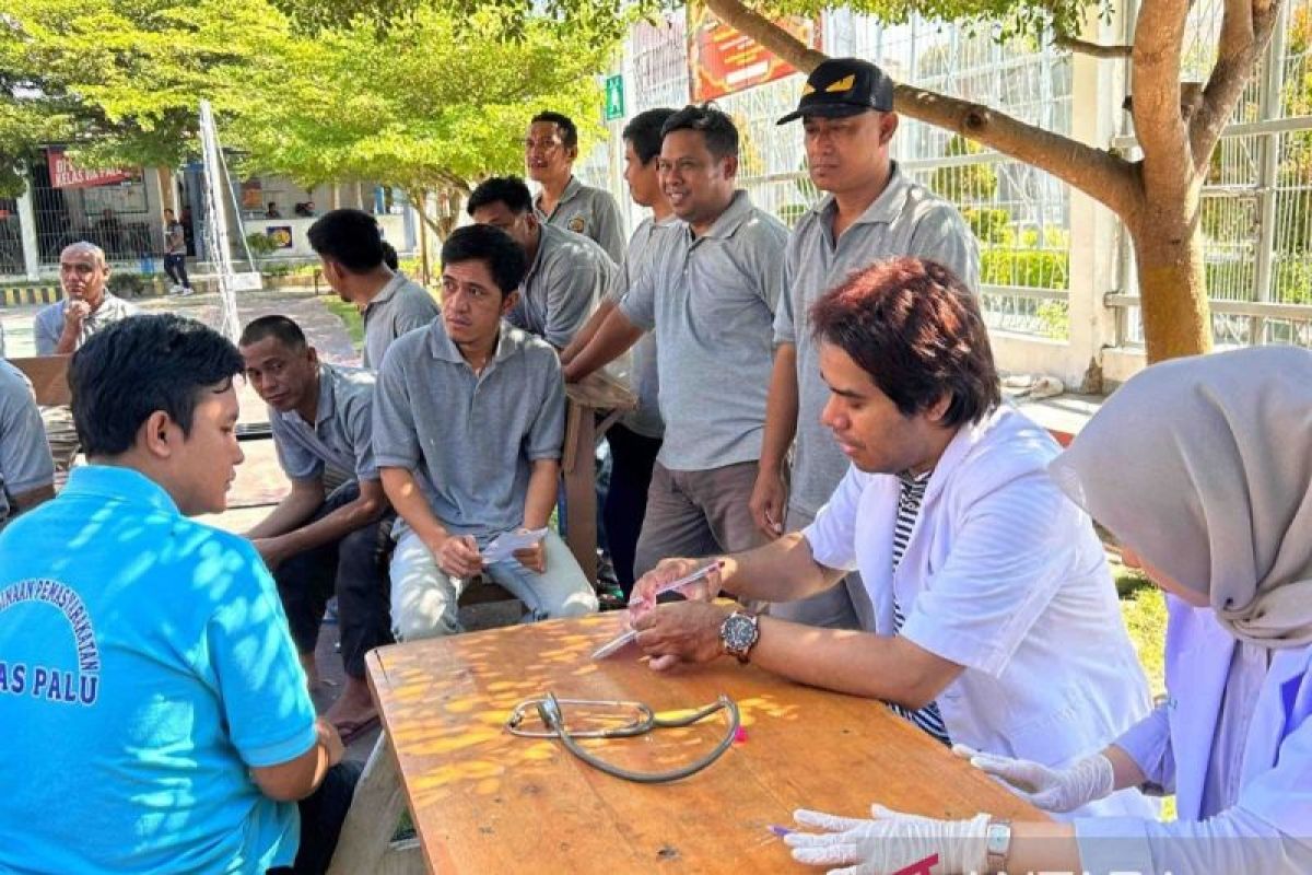 Lapas Palu gelar pemeriksaan kesehatan untuk Petugas dan Narapidana