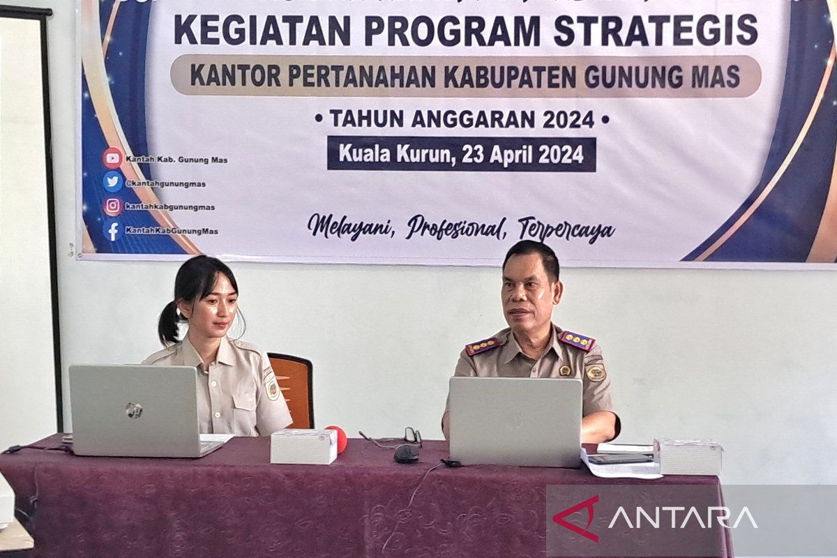 Program PTSL 2024 sasar belasan desa di Gunung Mas