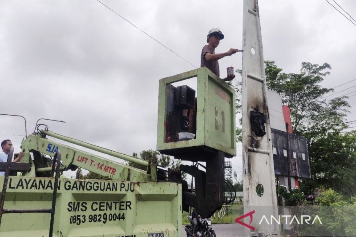 Dishub Kotim gerak cepat perbaiki PJU terbakar