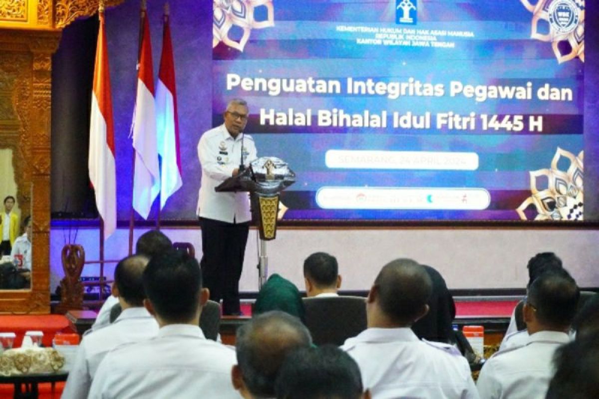 Halalbihalal, Kemenkumham Jateng dorong penguatan integritas pegawai