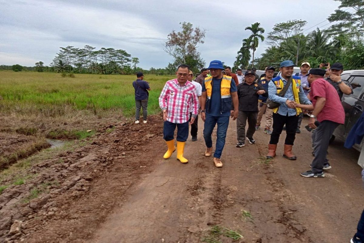 Pj Bupati Banyuasin tinjau jalan di Muara Sugihan