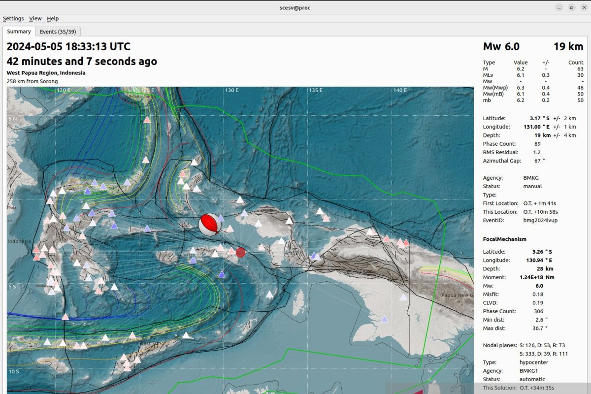 Sesar Utara Pulau Seram munculkan gempa di Maluku