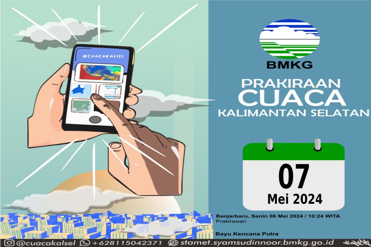 Hujan guyur mayoritas kota besar hari ini, menurut prakiraan BMKG