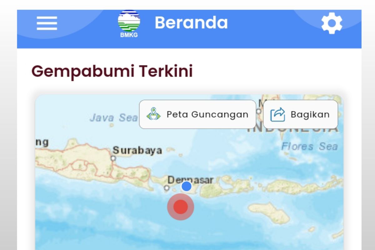 Gempa magnitudo 5,2 guncang Kota Mataram NTB