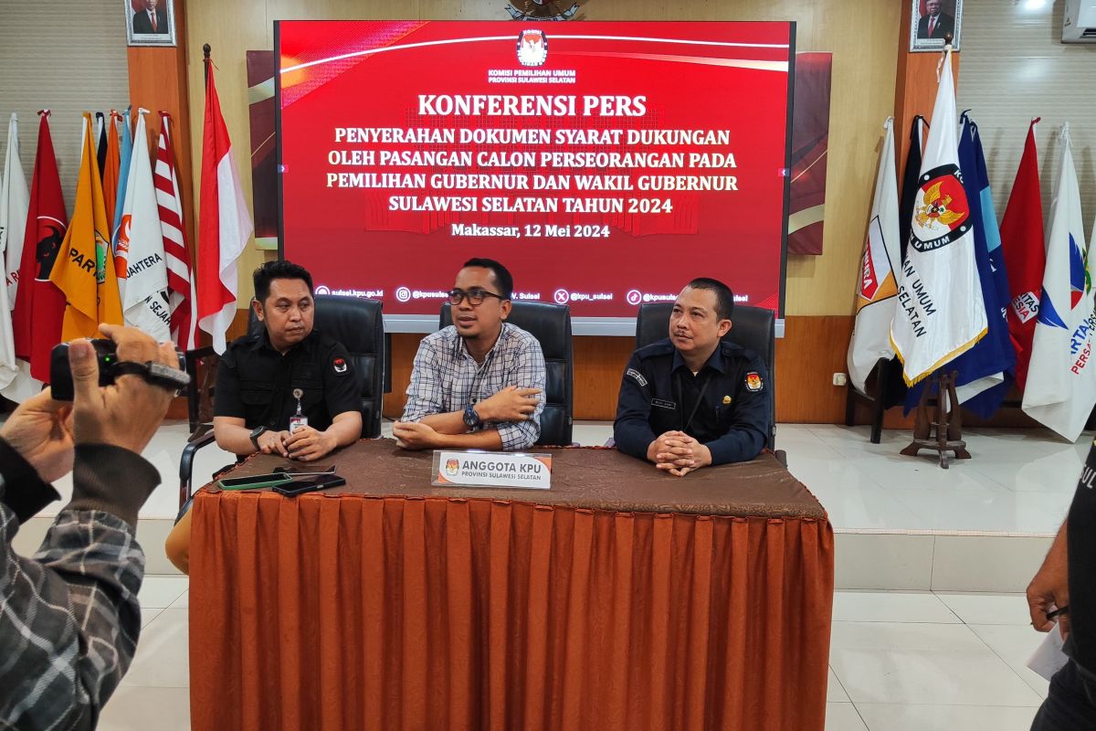 KPU Sulsel : Dua kabupaten penuhi syarat daftar perseorangan Pilkada 2024