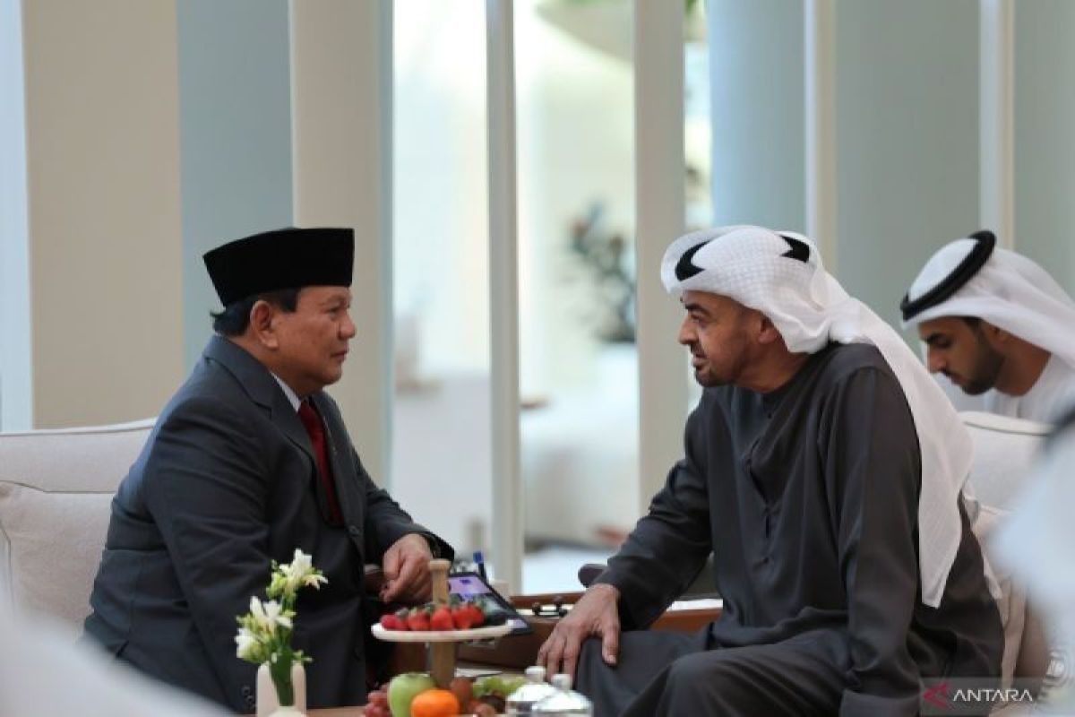 Prabowo Subianto bahas kerja sama di bidang pertahanan dengan presiden UEA
