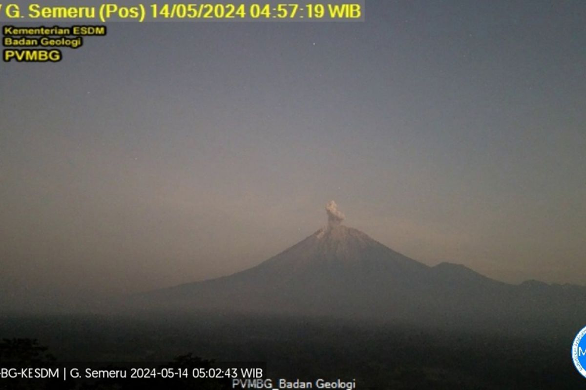 Gunung Semeru, Lumajang, Jatim, erupsi, letuskan abu vulkanik tinggi