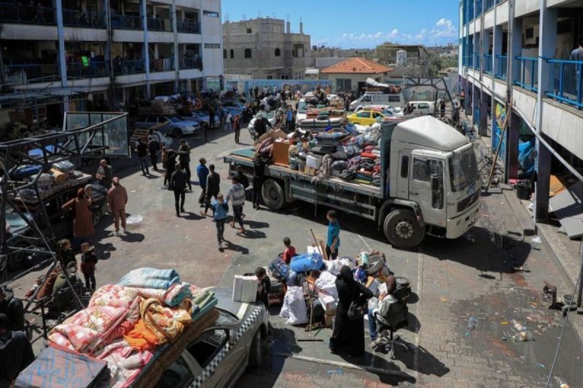 52 truk komersial tiba pertama kali di Rafah via Perlintasan Kerem Shalom