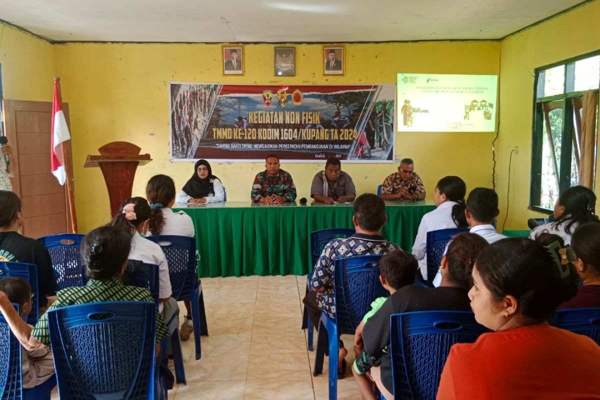 Kodim 1604/Kupang adakan penyuluhan kesehatan pada TMMD