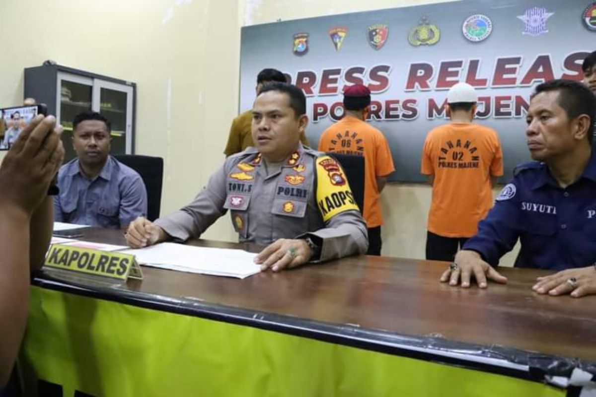 Polres Majene tangkap dua pelaku penyalahgunaan narkoba