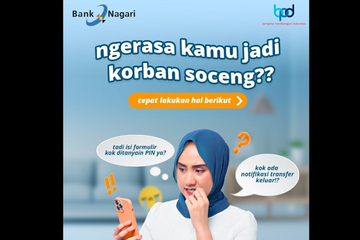 Bank Nagari: nasabah waspadai berbagai modus kejahatan transaksi digital