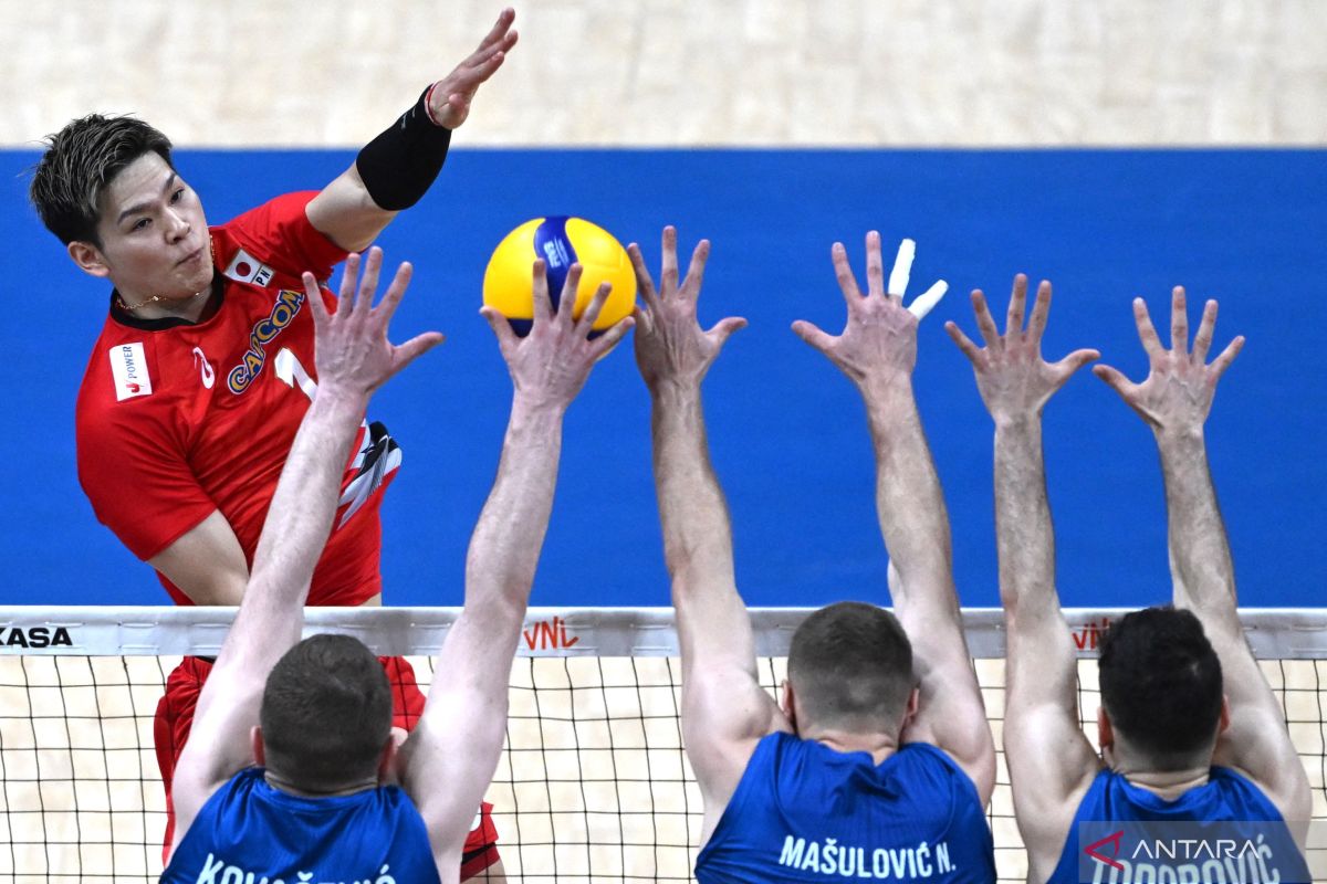Jepang atasi perlawanan Serbia dalam tiga set langsung