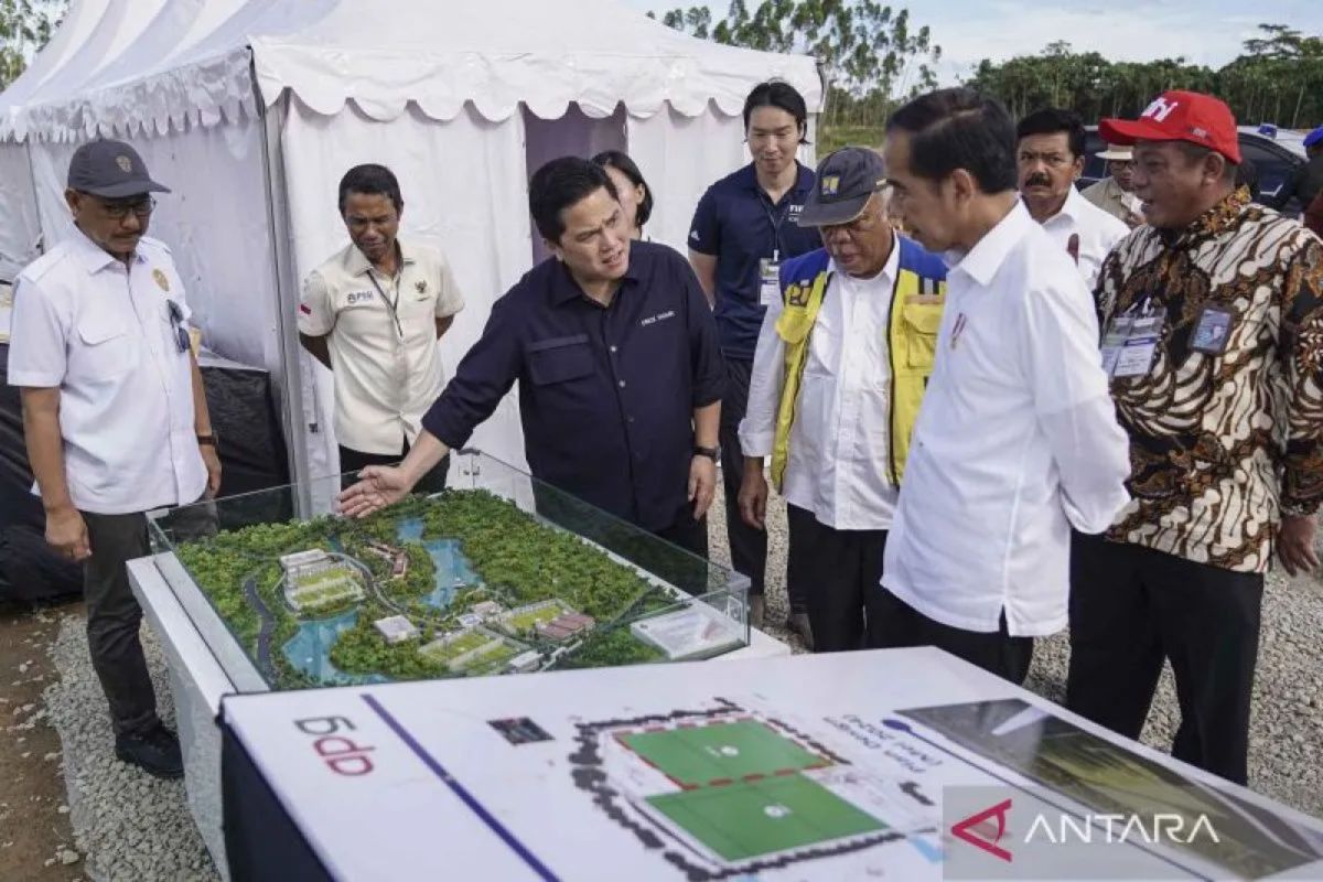 Erick Thohir sebut pembangunan pusat latihan PSSI di IKN hampir tuntas