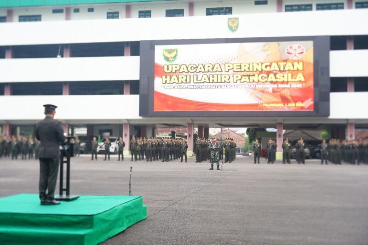 Upacara Hari Lahir Pancasila di Kodam II/Sriwijaya