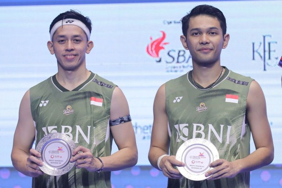 Fajar/Rian harus puas sebagai "runner-up" Singapore Open 2024