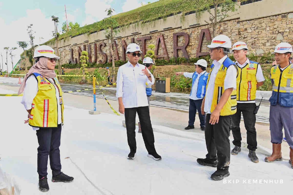 Pembangunan jalur kereta otonom tanpa rel di IKN selesai