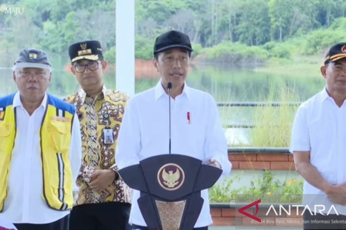 Presiden Jokowi resmikan Bendungan Sepaku Semoi di Kalimantan Timur