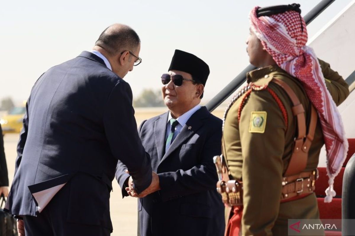 Prabowo tiba di Amman Jordania wakili RI di KTT Tanggap Darurat Gaza