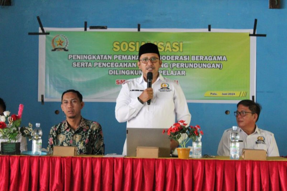 FKUB Provinsi Sulteng sosialisasikan moderasi beragama kepada pelajar