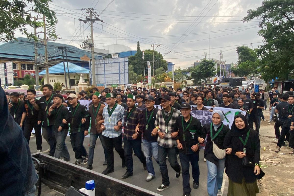 HMI Badko Sumbagsel dan HMI Cabang Bandarlampung gelar aksi tuntut perbaikan situasi bangsa