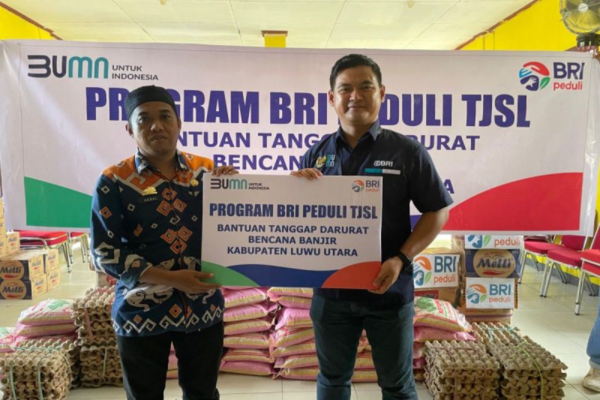 BRI Peduli salurkan bantuan bagi warga terdampak banjir di Luwu Utara dan Tanah Laut