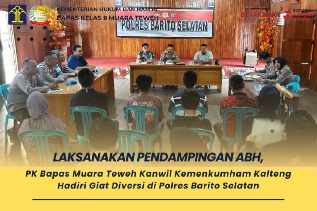 Bapas Muara Teweh Kanwil Kemenkumham Kalteng hadiri diversi di Polres Barito Selatan