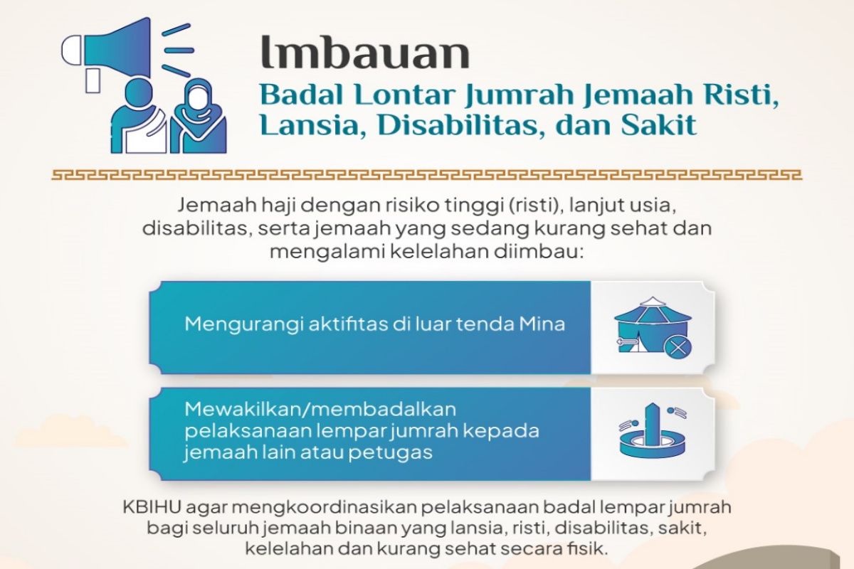 PPIH imbau jamaah risti dan lansia badal lontar jumrah